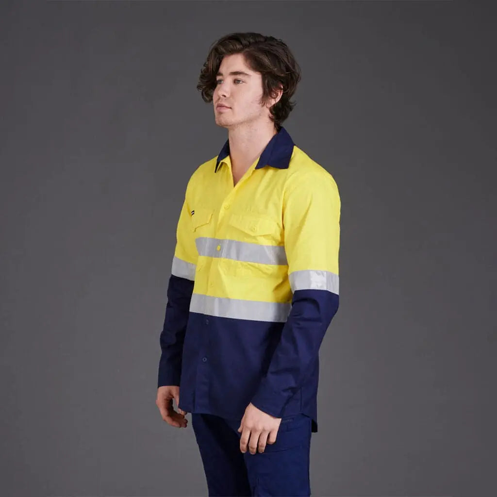 KingGee WorkCool 2 Hi Vis Reflective Long Sleeve Work Shirt K54880 - City Workwear